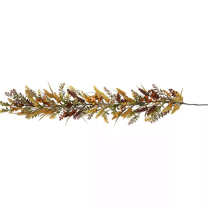 Fall Leaves and Berries Garland, 5 ft.
