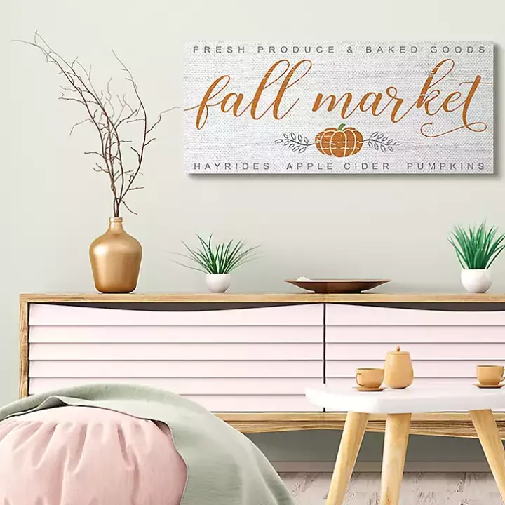 Fall Market Apple Cider Canvas Wall Art