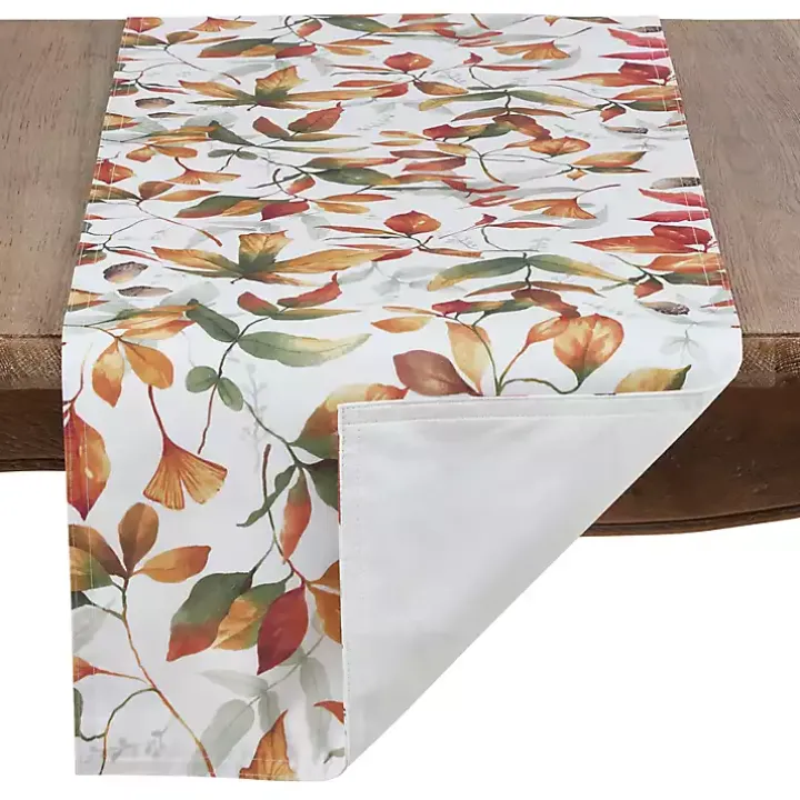 Falling Leaves Acorn Harvest Table Runner