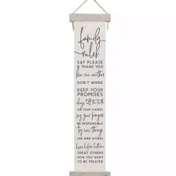 Family Rules Hanging Wall Plaque