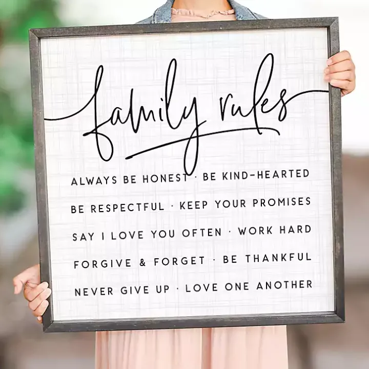 Family Rules Wall Plaque