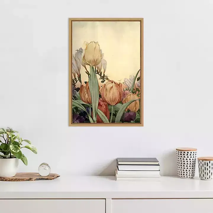 Fantasy Garden Tulip Framed Canvas Art Print