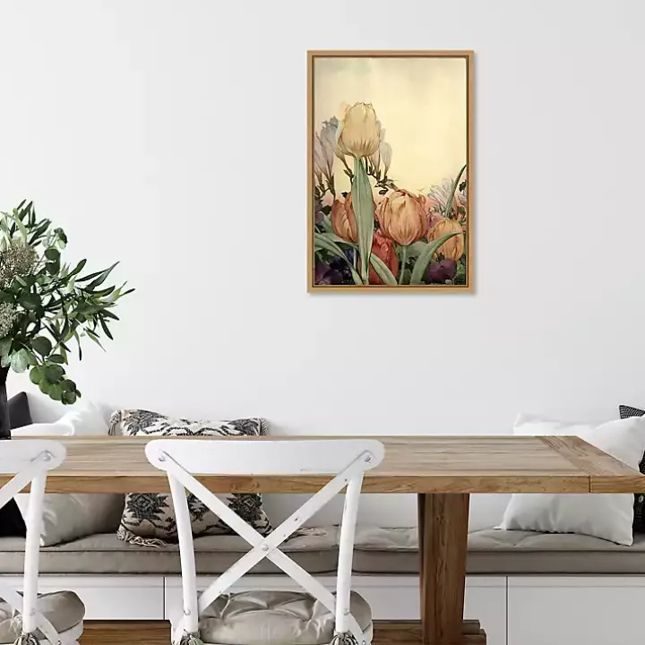 Fantasy Garden Tulip Framed Canvas Art Print