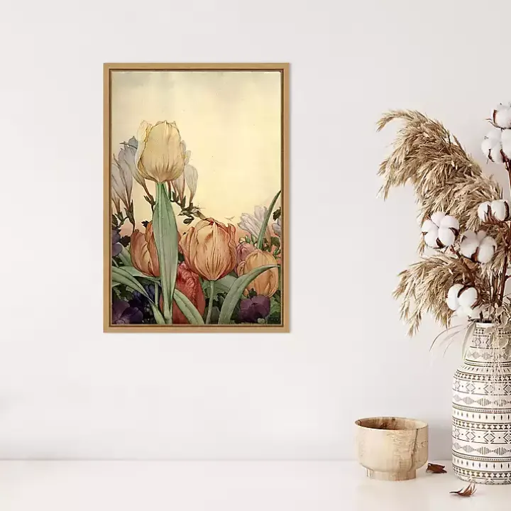 Fantasy Garden Tulip Framed Canvas Art Print
