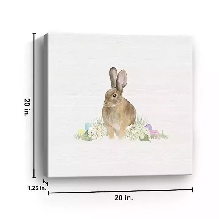 Farmhouse Easter Bunny Canvas Art Print
