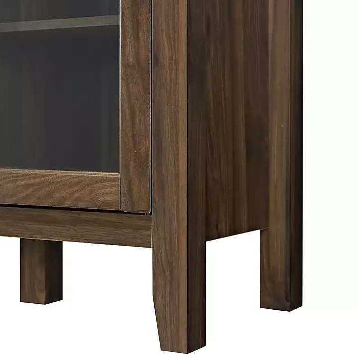 Farmhouse Highboy Dark Walnut TV Stand