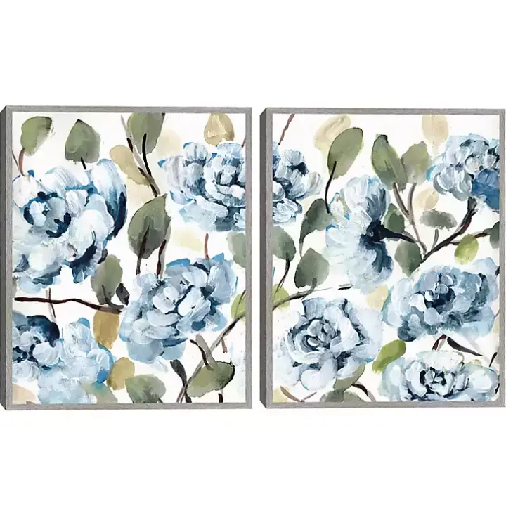 Farmhouse Peonies Framed Canvas Prints, Set of 2