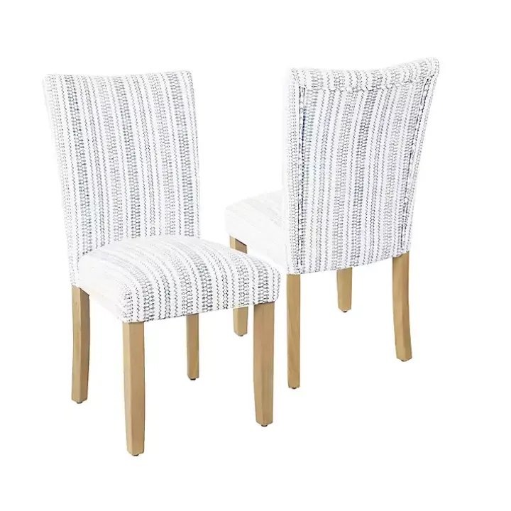 Farmhouse Stripes Highback Dining Chairs, Set of 2