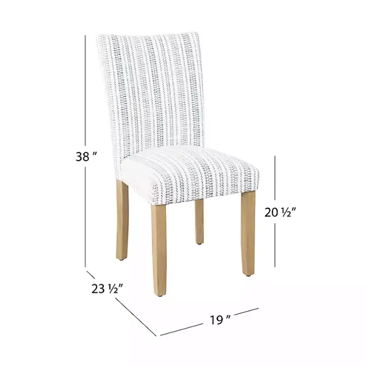 Farmhouse Stripes Highback Dining Chairs, Set of 2