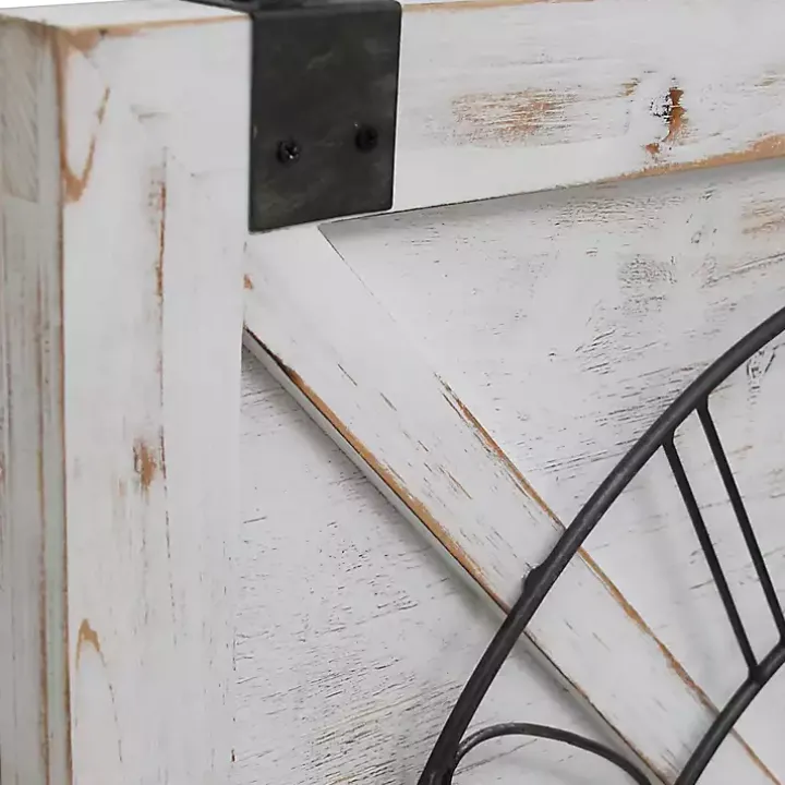 Farmstead Wooden Barn Door Clock