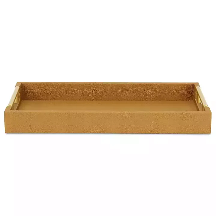 Faux Leather Camel Tray