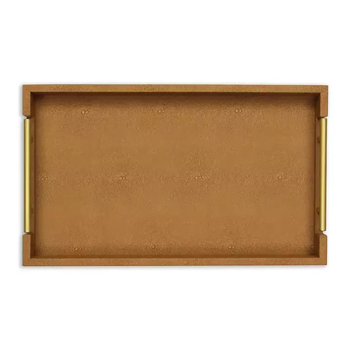 Faux Leather Camel Tray