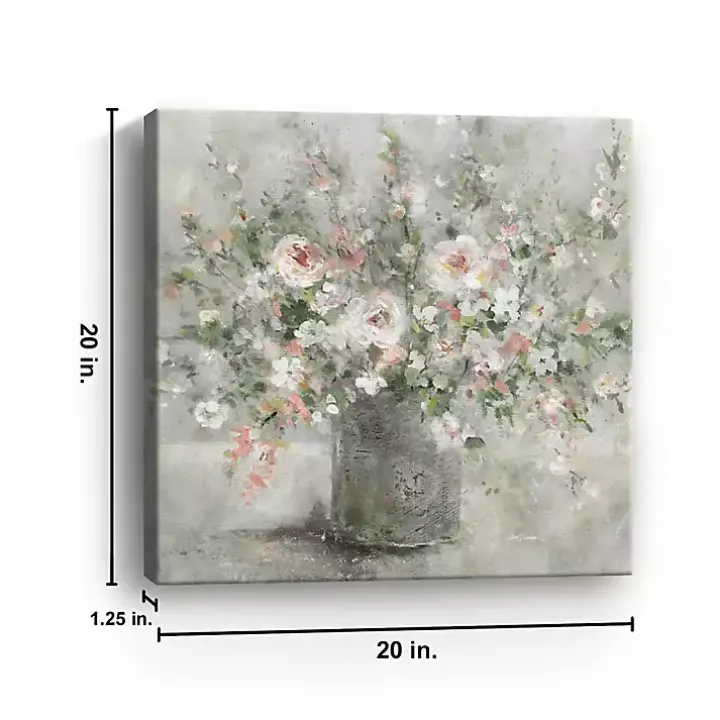 Felicitous Floral Canvas Art Print, 20x20 in.
