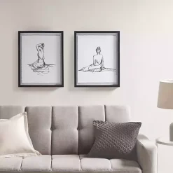 Feminine Figures Framed Art Prints, Set of 2