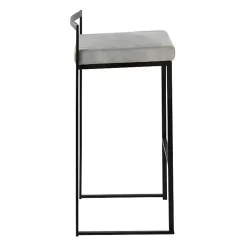 Fiji Gray Stackable Bar Stools, Set of 2