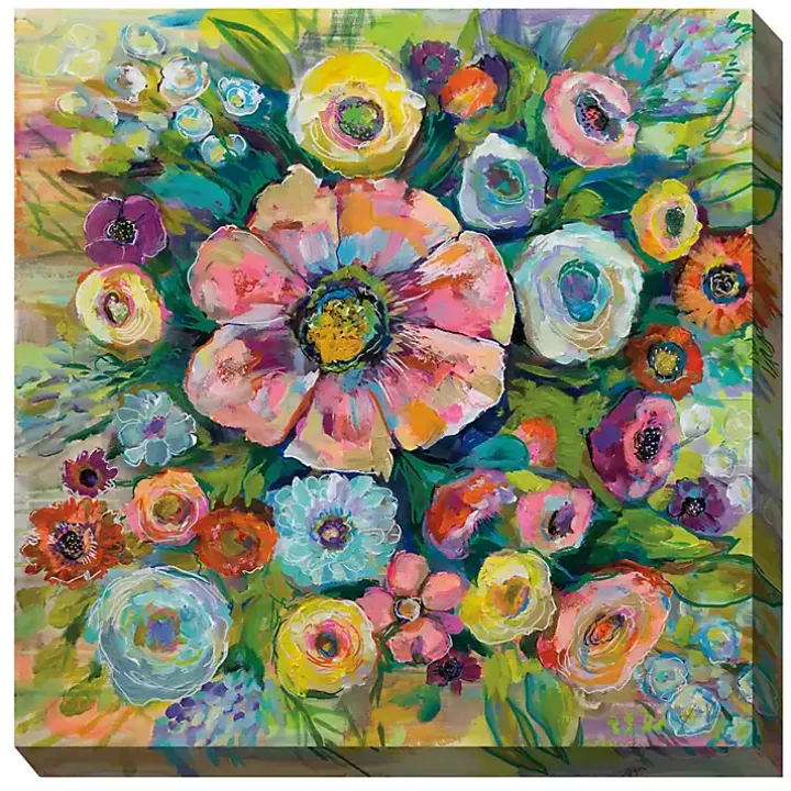 Firecracker Flowers Outdoor Canvas Art Print