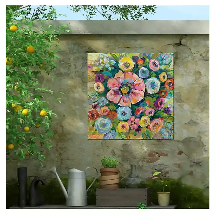 Firecracker Flowers Outdoor Canvas Art Print