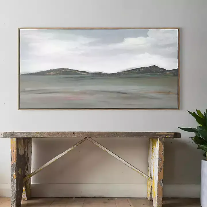 Firm Path Abstract Framed Canvas Art Print