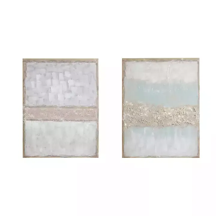 Flatland Glitter Canvas Art Prints, Set of 2