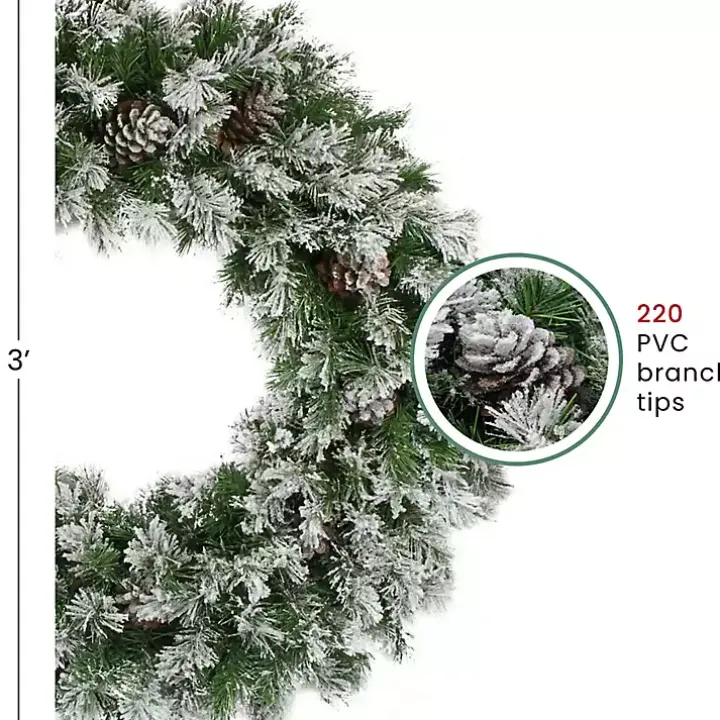 Flocked Angel Pine Wreath