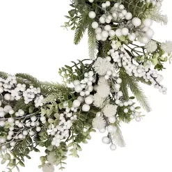 Flocked Eucalyptus and Pine Christmas Wreath