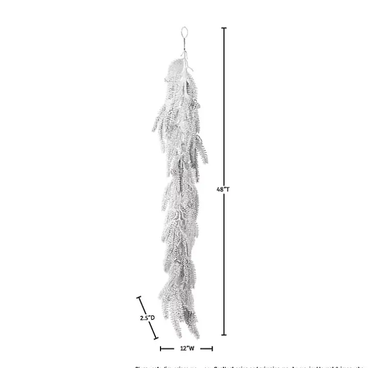 Flocked Weeping Noble Fir Garland