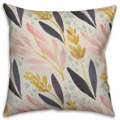 Floral and Wheat Pillow