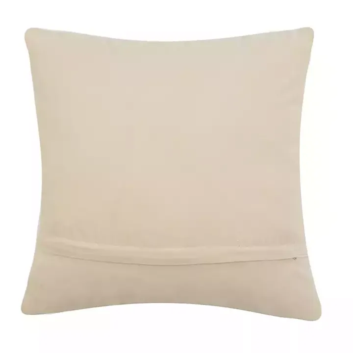 Floral Bunny Stripe Easter Throw Pillow
