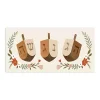 Floral Dreidel Trio Canvas Art Print