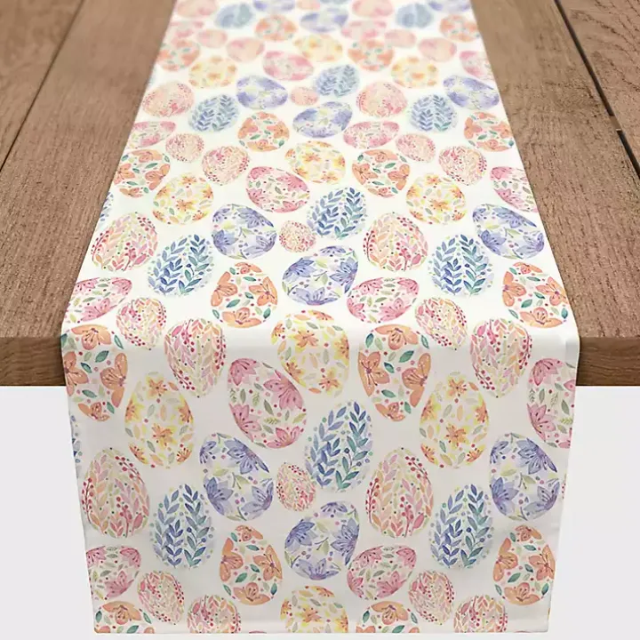 Floral Easter Eggs Table Runner, 90 in.