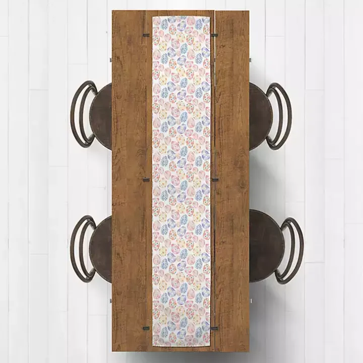 Floral Easter Eggs Table Runner, 90 in.
