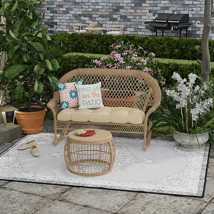 Floral Find Me on the Patio Outdoor Pillow