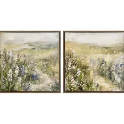 Floral Meadows Framed Canvas Art Prints, Set of 2
