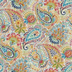 Floral Paisley Tufted Outdoor Settee Cushion