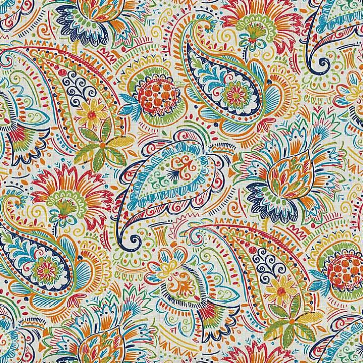 Floral Paisley Tufted Outdoor Settee Cushion