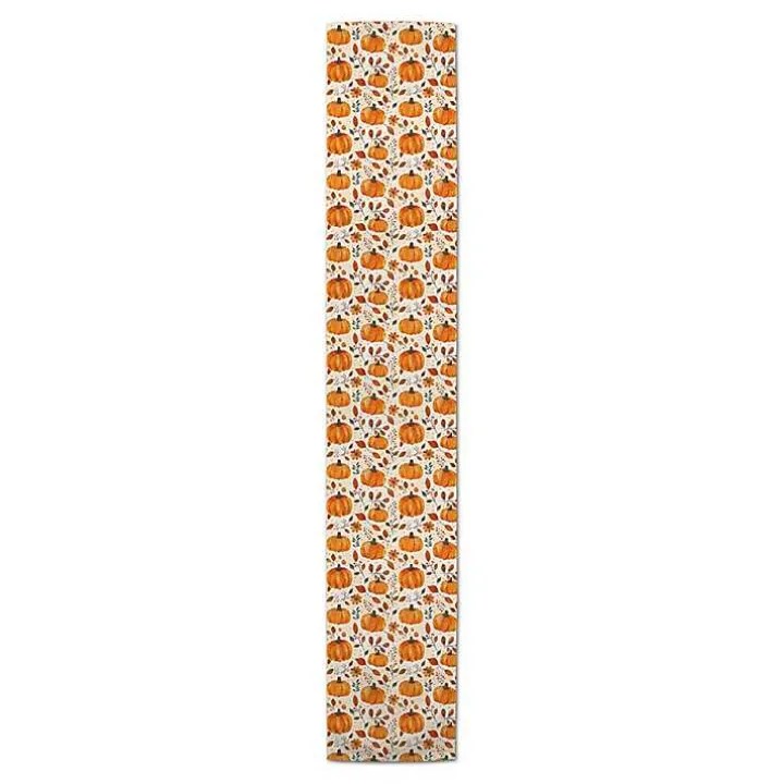 Floral Pumpkin Patch Table Runner, 72 in.