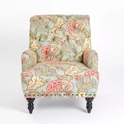 Floral Tufted Rebecca Accent Chair