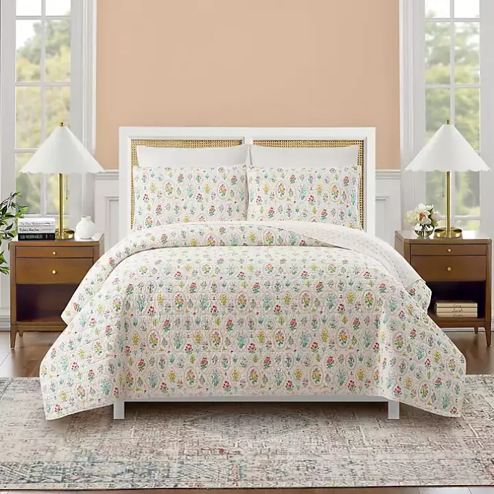 Floral Wallpaper 2-pc. Twin Quilt Set