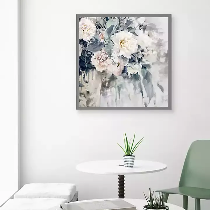 Flower Impressions Framed Canvas Art Print