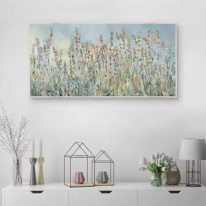 Flowering Fields Framed Canvas Art Print