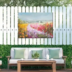 Flowering Footpath Outdoor Canvas Art Print