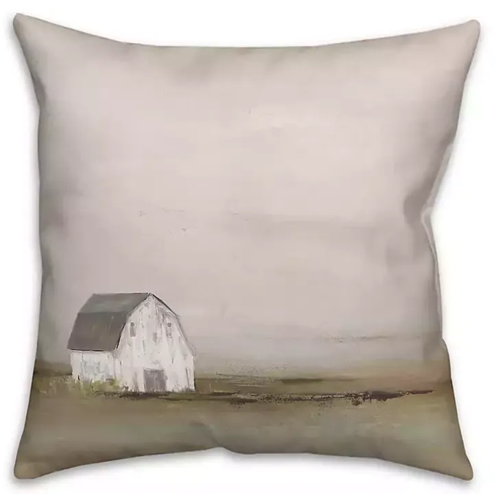 Foggy Barn Indoor/Outdoor Pillow