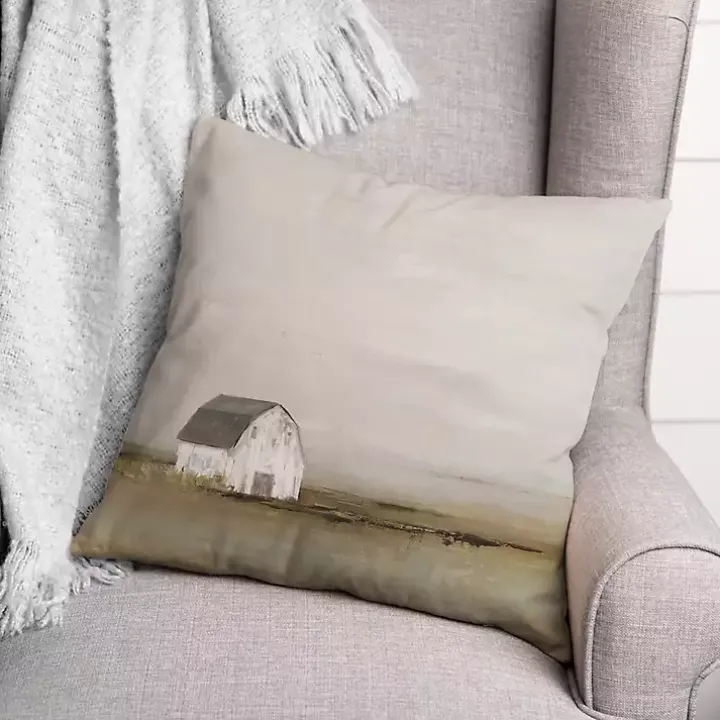 Foggy Barn Indoor/Outdoor Pillow