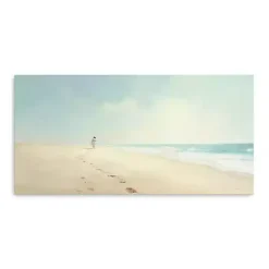 Footprints in the Sand Canvas Art Print, 20x10 in.