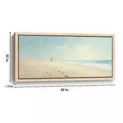 Footprints On The Sand Framed Canvas Art Print