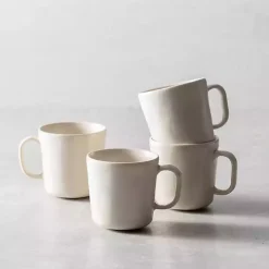 Fortessa Sand Ceramic Mugs, Set of 4
