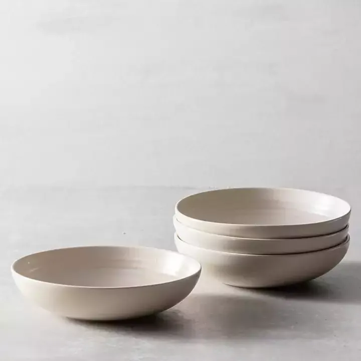 Fortessa Sand Ceramic Pasta Bowls, Set of 4