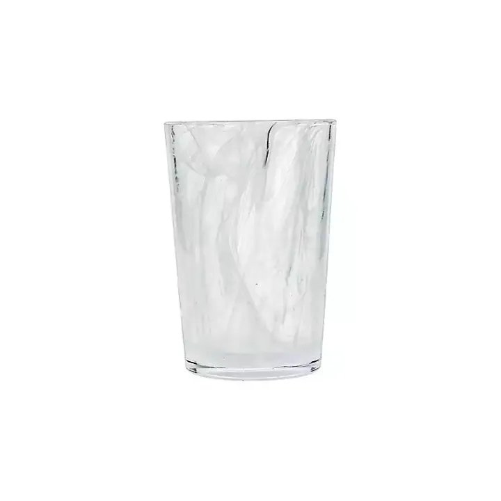 Fortessa White Swirl Tall Glasses, Set of 6
