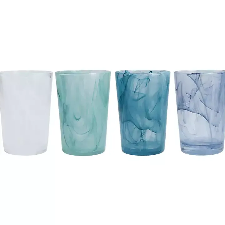 Fortessa White Swirl Tall Glasses, Set of 6