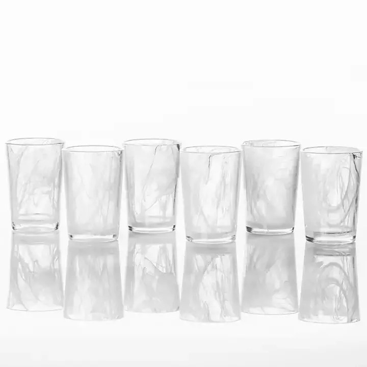 Fortessa White Swirl Tall Glasses, Set of 6